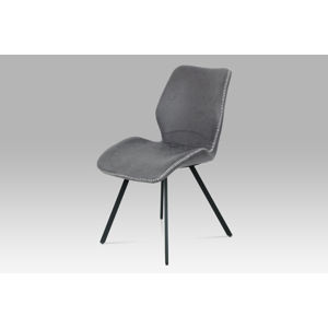 Jídelní židle HC-440 GREY3, šedá látka vintage/kov černý