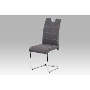 Jídelní židle HC-482 GREY2, šedá látka/chrom