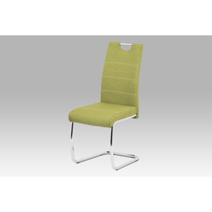 Jídelní židle HC-482 GRN2, zelená látka/chrom