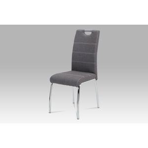 Jídelní židle HC-486 GREY2, šedá látka/chrom