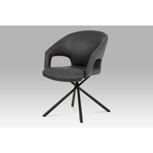 Jídelní židle HC-784 GREY3, šedá/matná černá