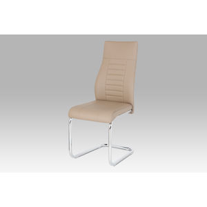 Jídelní židle koženka cappuccino / chrom HC-955 CAP