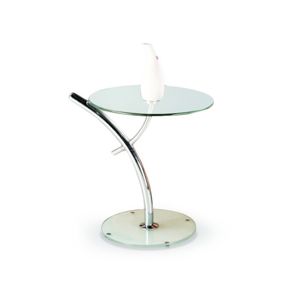 Konferenční stolek IRIS, kov/sklo