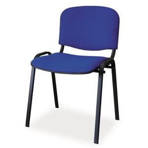Čalouněná židle ISO, černá/modrá