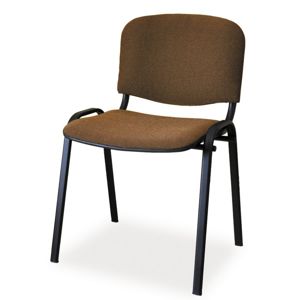 Čalouněná židle ISO, černá/hnědá