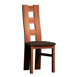 Čalouněná židle ACHAO, dub stoletý/tmavě hnědá