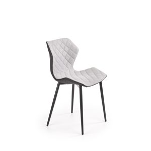 Jídelní židle K-389, světle šedá/černá