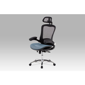 Kancelářská židle KA-A185 BLUE, černá/modrá