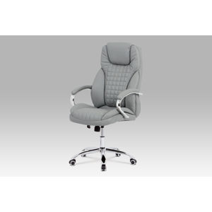 Kancelářská židle KA-G194 GREY, šedá ekokůže