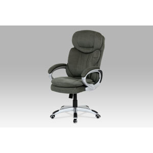 Kancelářská židle KA-G198 GREY2, šedá látka/stříbro-šedá konstrukce, houpací mechanismus
