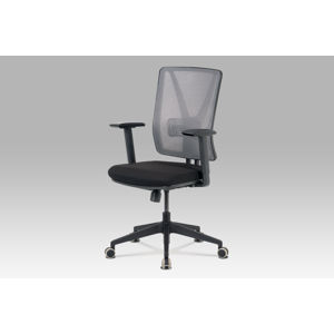 Kancelářská židle KA-M01 GREY, šedá síťovina/černá látka