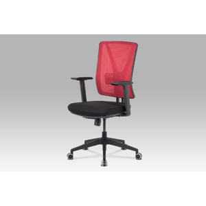 Kancelářská židle KA-M01 RED, červená síťovina/černá látka