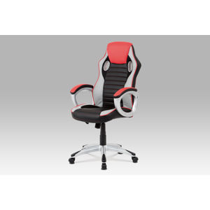 Kancelářská židle KA-V507 RED, červená/černá