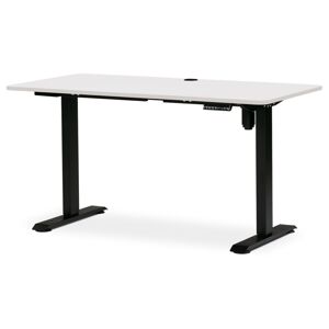Elektrický výškově nastavitelný psací stůl NAMAQUE, bílá/černá
