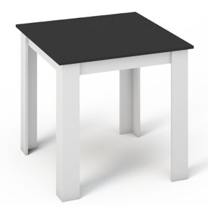 Jídelní stůl BEIRA 80x80 bílá/černá