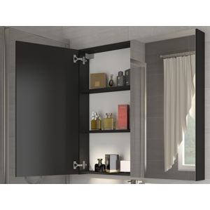 Koupelnová skříňka KINPOLA 100 cm, černá, 5 let záruka