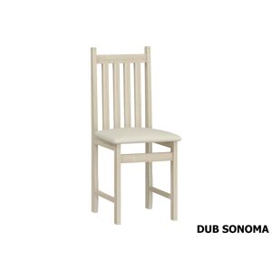 Jídelní židle WAMENA, potah béžová ekokůže, dub sonoma, 5 let záruka