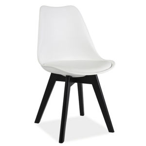 Jídelní židle KRIS II, bílá/černá