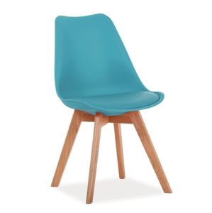 Jídelní židle PRODOL, modrá/buk