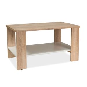 Konferenční stolek LARA, dub sonoma/bílá