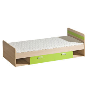 LORENTO, postel L13, jasan/limetka,včetně matrace