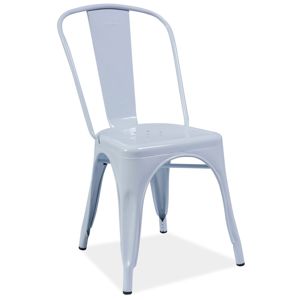 Jídelní kovová židle LOFT, bílá