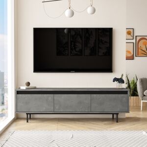 TV stolek BINOMI, stříbrná/černá