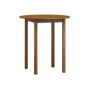 Stůl DASHEN 3, průměr 50 cm, masiv borovice, moření dub