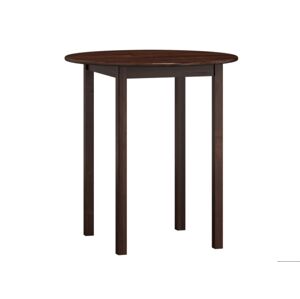 Stůl DASHEN 3, průměr 90 cm, masiv borovice, moření ořech