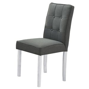 Čalouněná jídelní židle GARES, šedá/bílá