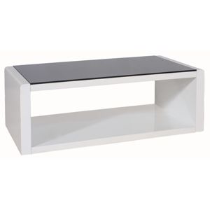 Konferenční stolek MERY, sklo/bílá
