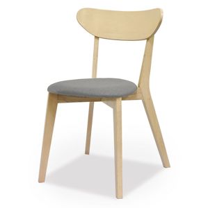 Jídelní čalouněná židle NARVIK, šedá/bělený dub