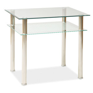 Jídelní stůl PIXEL 80x60 cm, kov/sklo