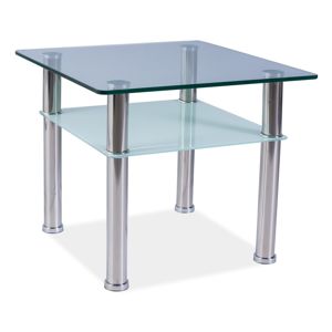 Konferenční stolek PURIO C, kov/sklo