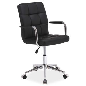 Kancelářská židle BALDONE, černá ekokůže