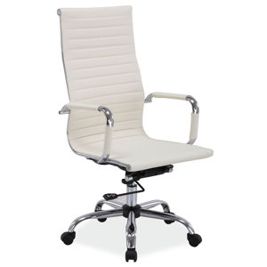 Kancelářská židle Q-040 krémová ekokůže