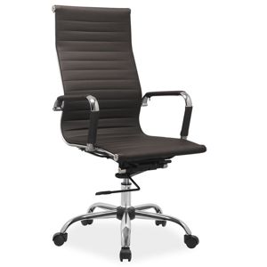 Kancelářská židle Q-040 hnědá ekokůže