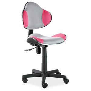 Kancelářská židle PEDROZA, šedá/růžová