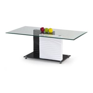 Konferenční stolek SHANELL, bílá/černá