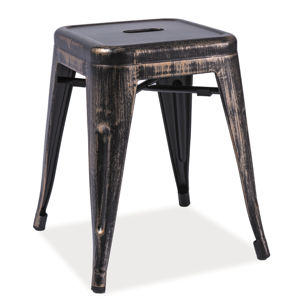 Kovový taburet - stolek SPOT černá přetíraná