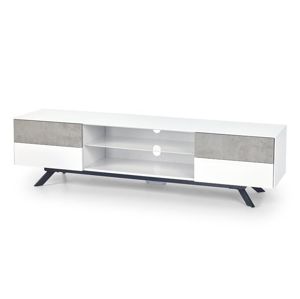 Televizní stolek STONNO RTV-1, bílá/šedá