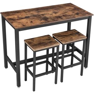 Stůl WILL se dvěma stoličkami, ořech/černá