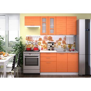 Kuchyně TECHNO 140/200, oranžová metalic