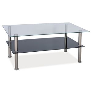 Konferenční stolek TESSA, kov/sklo