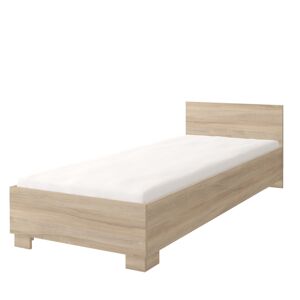 ERIBERTO III postel 90x200 cm bez roštu a matrace, dub sonoma