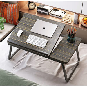 Přenosný výklopný stolek na notebook OVIFERUM, černá/zebrano