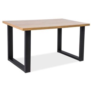 Konferenční stolek TINDEN B, dub masiv/černá