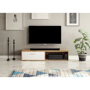 Televizní stolek SIMPLE, dub apalčský/bílý mat
