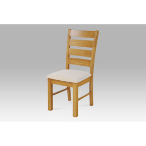 Jídelní židle WDC-181 OAK2, barva dub, potah béžový