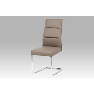 Jídelní židle WE-5033 CAP1, chrom / koženka cappuccino
